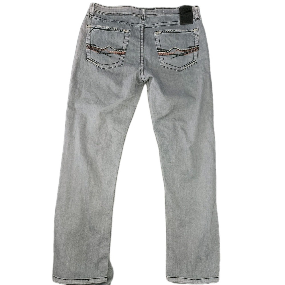 Axe & Crown Jeans Slim Straight Leg Gray Outlaw Denim‎ Men 36X34 Designer Pants